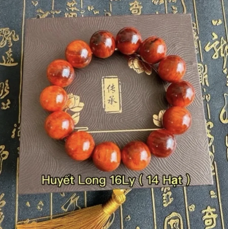 Vòng tay gỗ huyết long thấu Quang [Siêu thấu quang]